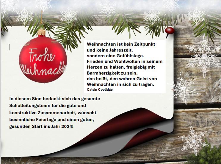 Weihnachtsbrief